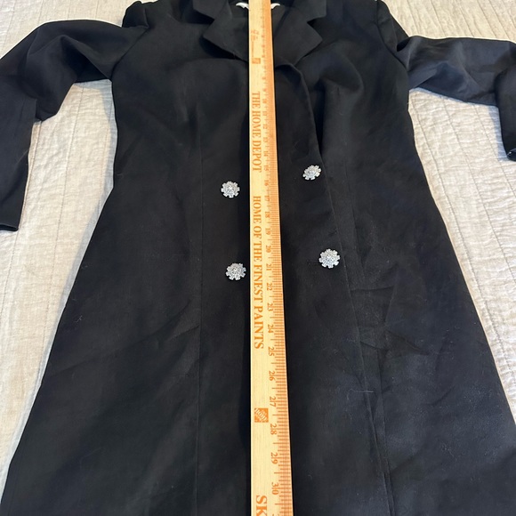 VTG Lichi Exquisite Blazer Dress Princess Dianna Vibes XS Ornate Stone buttons - Picture 10 of 16